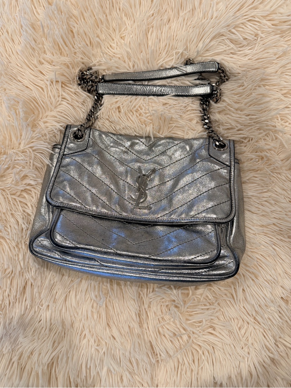 Saint Laurent Silver shoulder bag